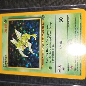 Pokemon Jungle Set 1999 Scyther Rare Holo Trading Card (10/64)